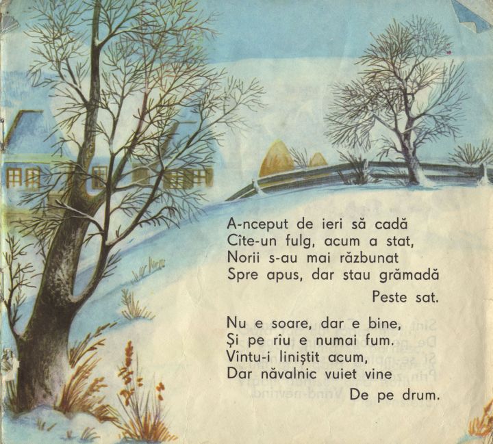 Iarna Pe Ulita George Cosbuc Ilustratii De Felicia Avram Andrasiu 1984 Piqtale Www Piqtale Com