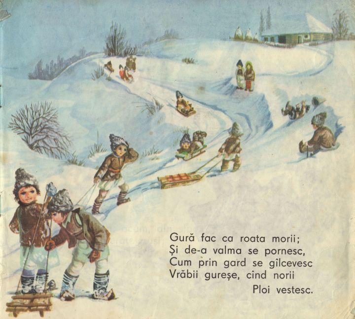 Iarna Pe Ulita George Cosbuc Ilustratii De Felicia Avram Andrasiu 1984 Piqtale Www Piqtale Com