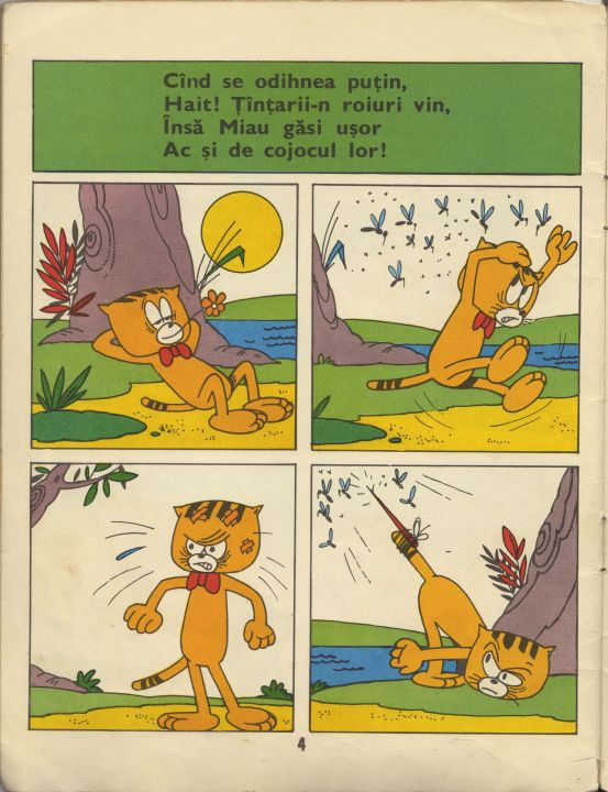 Miau O Pisica Galbena Si Mica G Zarafu Ilustratii De N